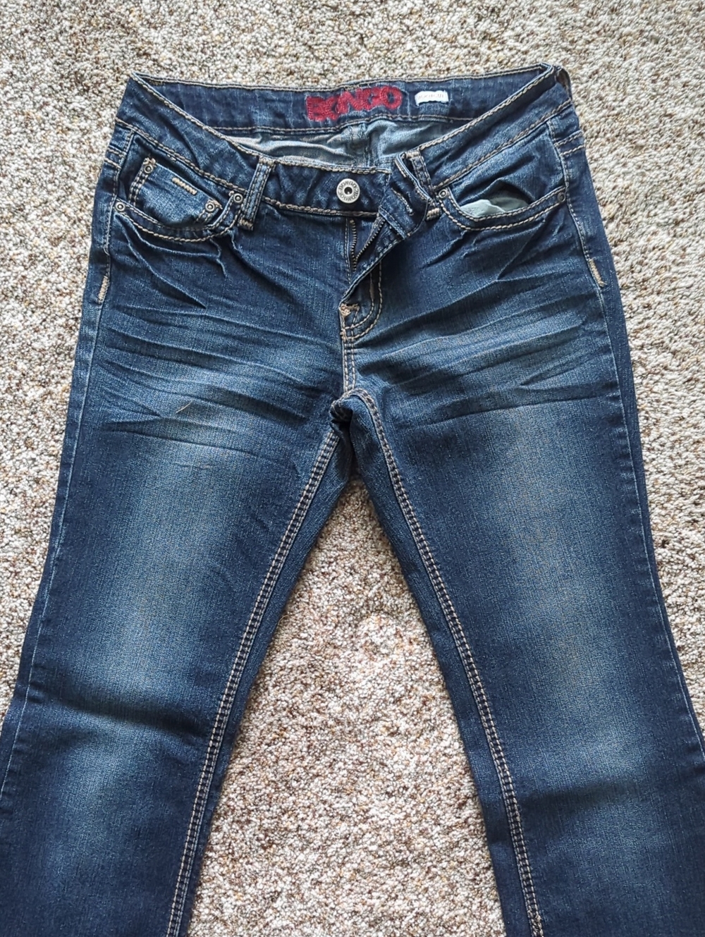 BONGO Women's Dark Blue Skinny Jeans